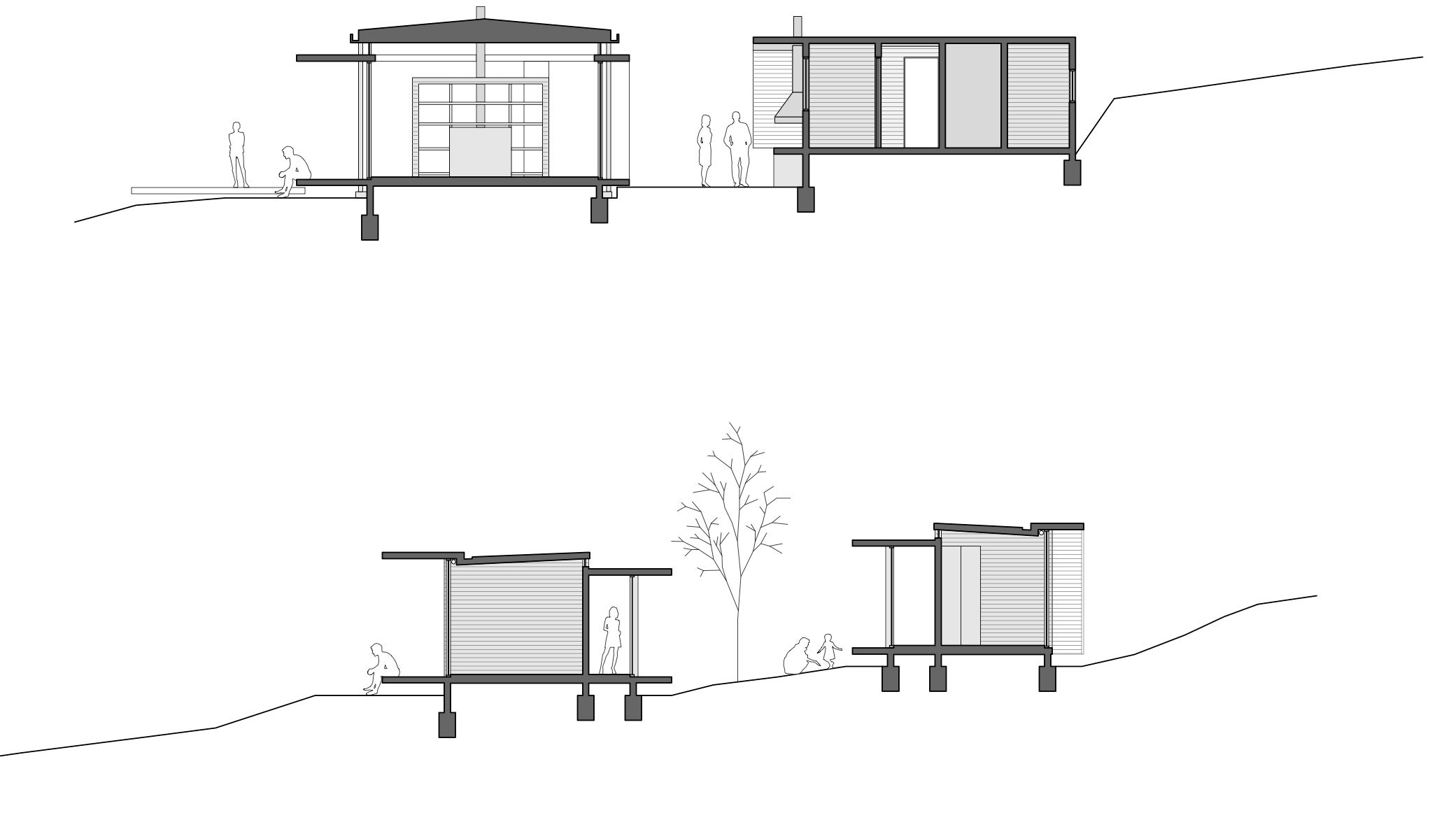 Lombok Architekten - Ruhiges Contemporary Haus im Wald Zeichnung 5