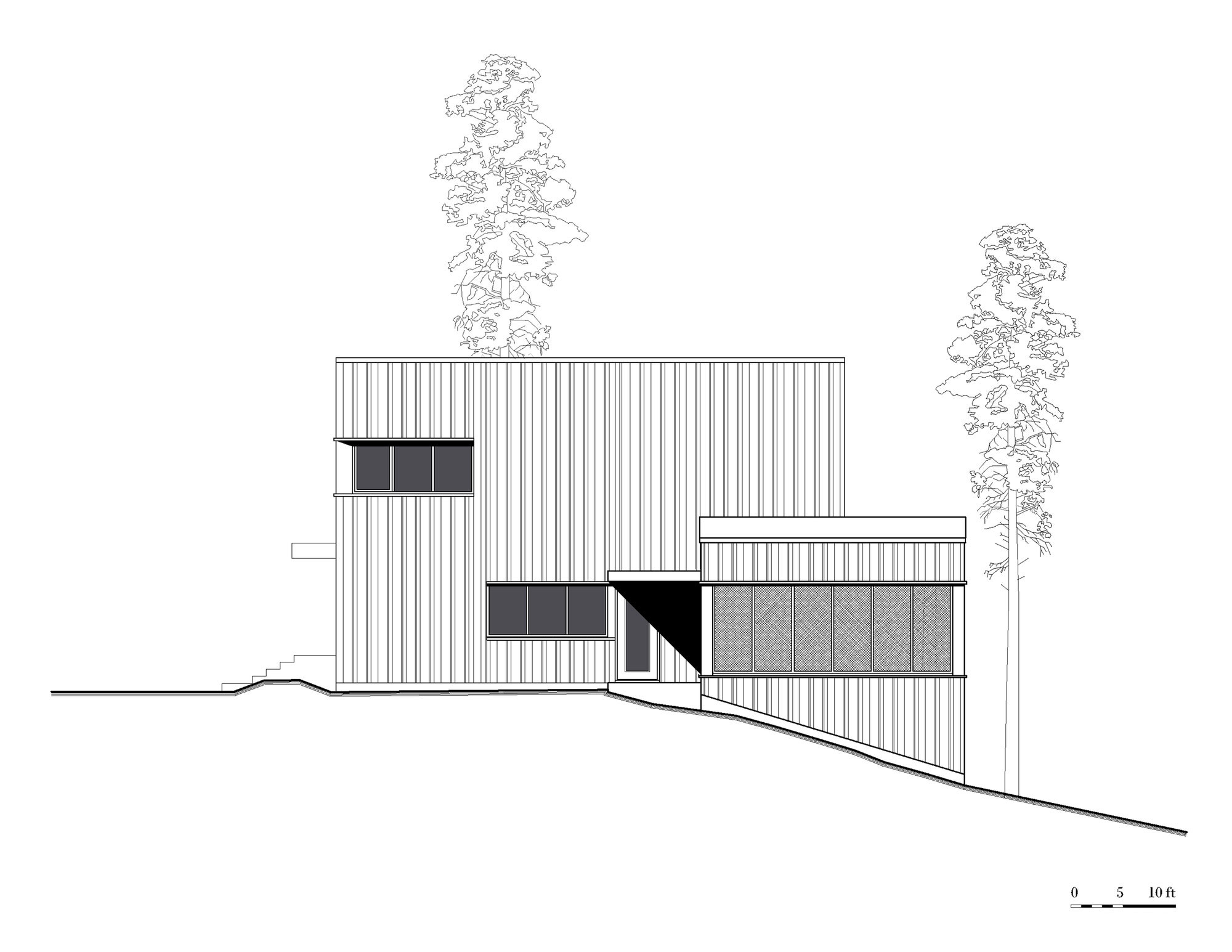 Lombok Architekten - Licht gefülltes Contemporary Haus im Wald Zeichnung 3